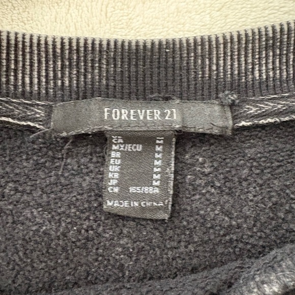 Forever 21 Charcoal Graphic Sweatshirt - Picture 2 of 4